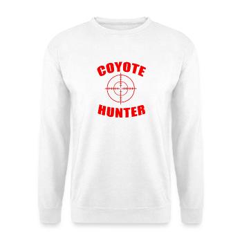 Jagd Jäger Kojote - Unisex Pullover - Weiß - Vorne - Alina (178cm) & Michal (187cm)