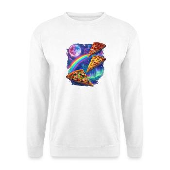 Kosmische Regenbogenpizza All - Unisex Pullover - Weiß - Vorne