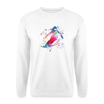 Ski alpin Sports d’hiver Ski nordique - Sweat-shirt Unisexe - blanc - Devant