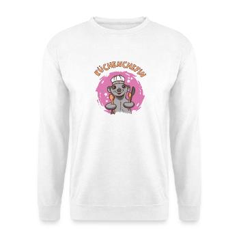 Küchenchefin Köchin Hobbyköchin Kochen - Unisex Pullover - Weiß - Vorne - Alina (178cm) & Michal (187cm)