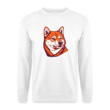 Shiba Inu Portrait - Unisex Sweatshirt - white - Front