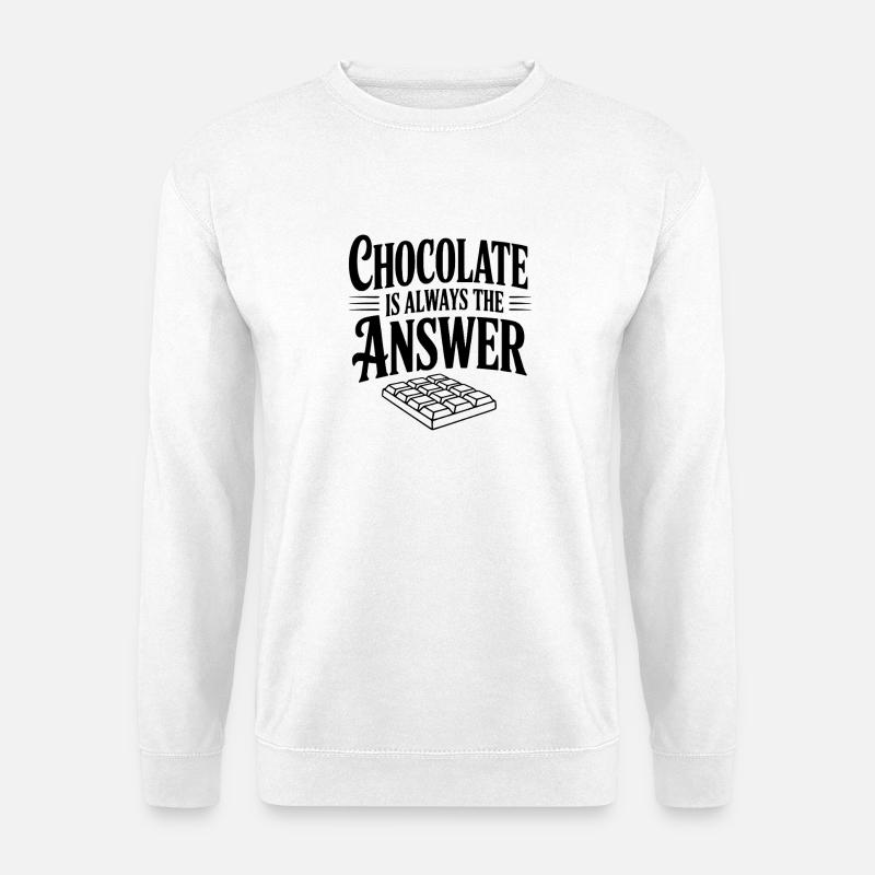 Le chocolat est toujours la solution - Sweat-shirt Unisexe - blanc