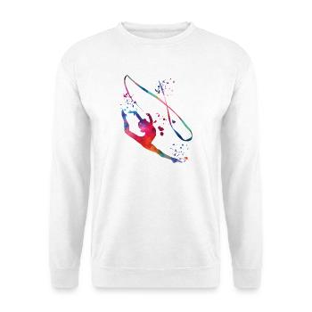 Gymnastin Mit Band Rhythmische Sportgymnastik - Unisex Pullover - Weiß - Vorne