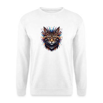 Colorful Cat's Head Fireworks - Unisex Sweatshirt - white - Front