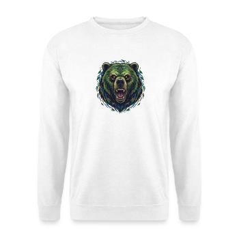 Wild Color Bear Head - Unisex Sweatshirt - white - Front