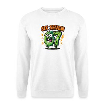Six Seven 67 Zombie Horror Humor Italian Brainrot - Unisex Sweatshirt - white - Front