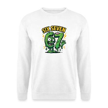Six Seven 67 Zombie Horror Humor Italian Brainrot - Unisex Pullover - Weiß - Vorne