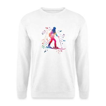 Alpine skier Winter sports Ski touring - Unisex Sweatshirt - white - Front