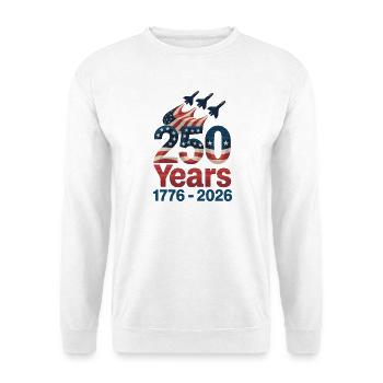 USA 250 1776-2026 Jahre Banner mit Sternen - Unisex Pullover - Weiß - Vorne