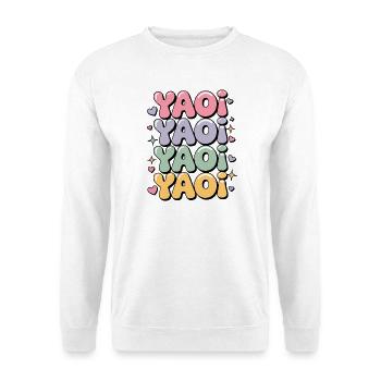 Colorful bubble letters lettering Yaoi. - Unisex Sweatshirt - white - Front