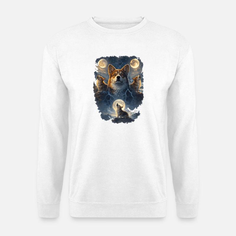 Dreimonde Corgi. - Unisex Pullover - Weiß
