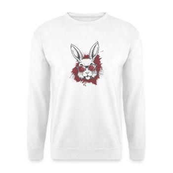 Cool bunny with sunglasses street style - Unisex Sweatshirt - white - Front