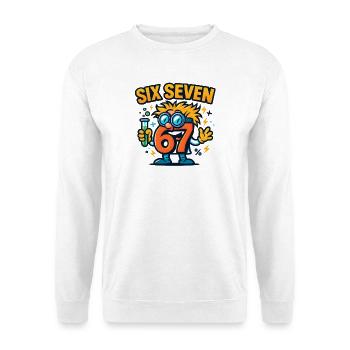 Six Seven 67 Idée de cadeau pour nerds sur l’humour scientifique - Sweat-shirt Unisexe - blanc - Devant