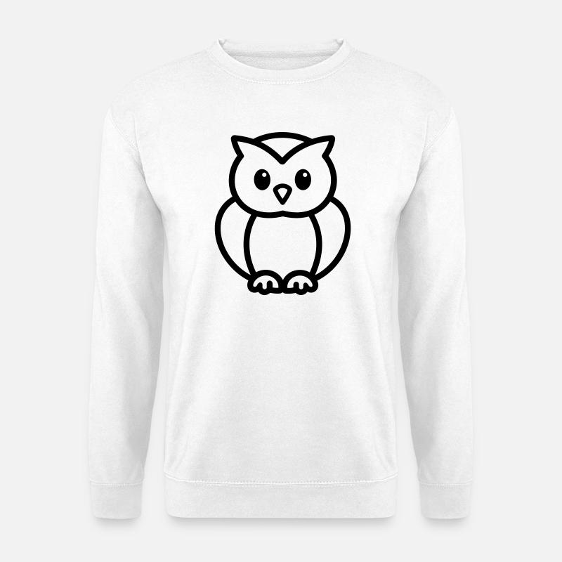 Eule - Unisex Pullover - Weiß