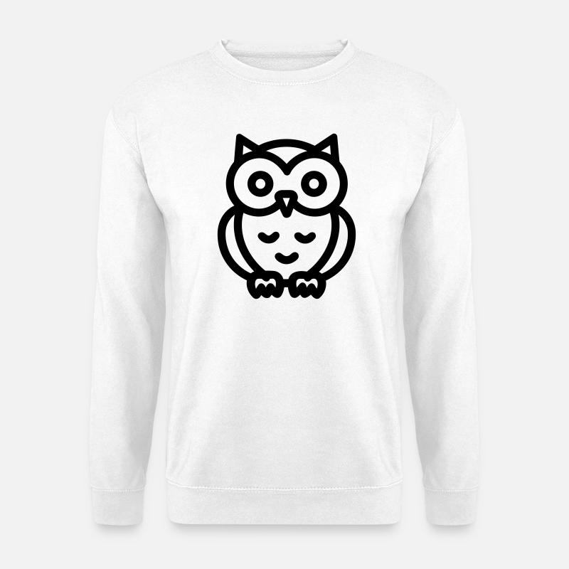 Eule - Unisex Pullover - Weiß