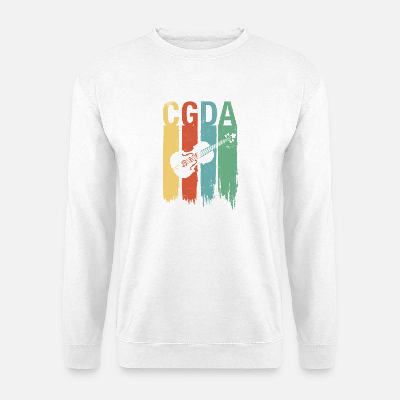 CGDA viola tuning string musician retro - Unisex Sweatshirt - white