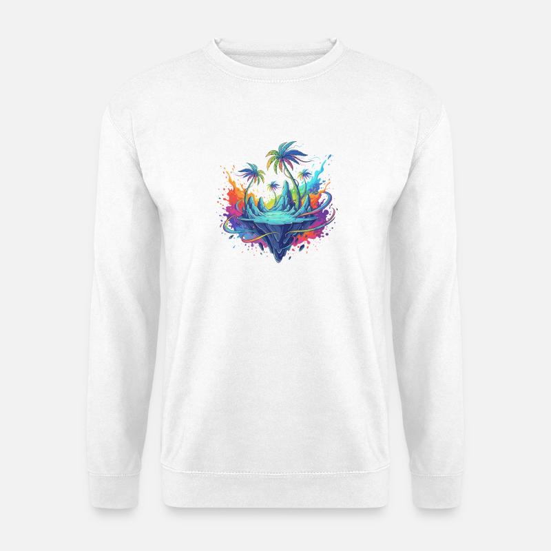 Tropisch Polar Inseltraum - Unisex Pullover - Weiß