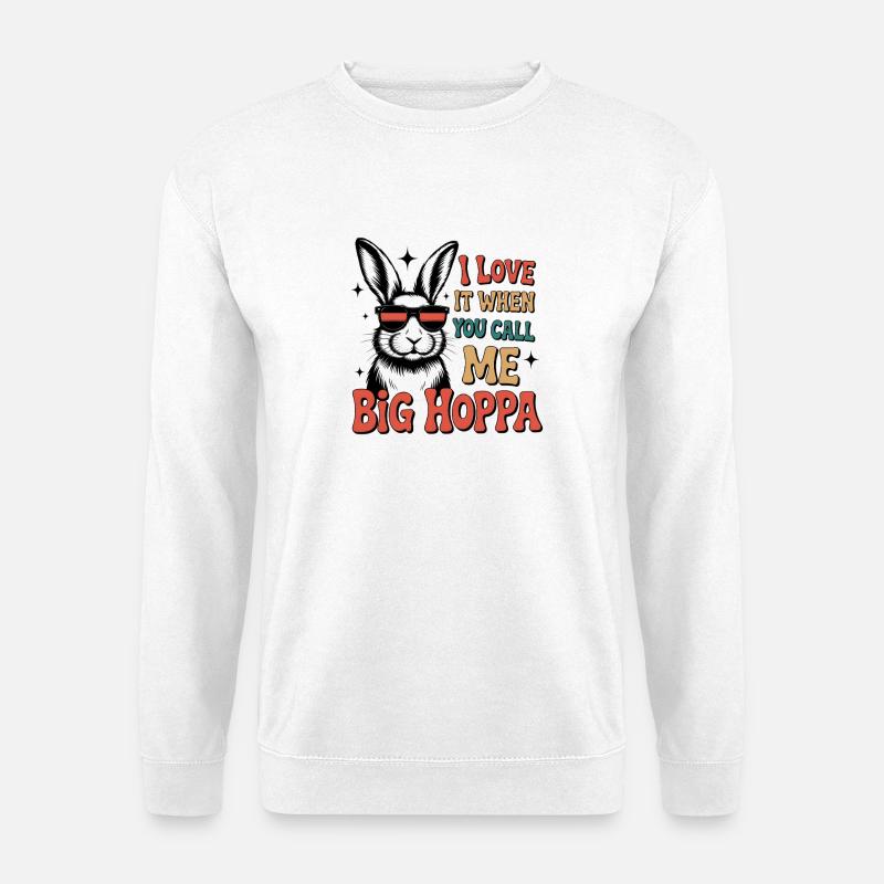 Big Hoppa Bunny Tee - Unisex Sweatshirt - white