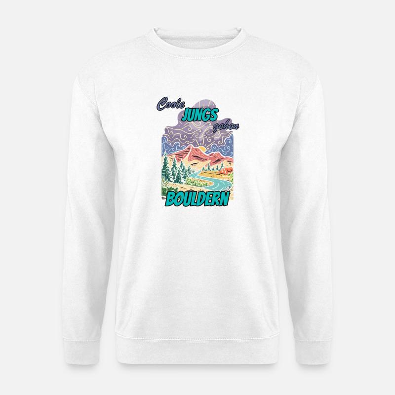 coole Jungs gehen Bouldern - Unisex Pullover - Weiß