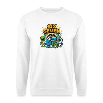 Six Seven 67 Italian Brainrot Nerd Humour Drôle - Sweat-shirt Unisexe - blanc - Devant