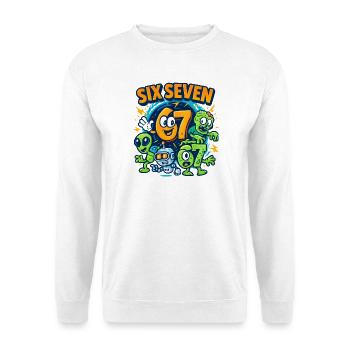 Six Seven 67 Italian Brainrot Nerd Humor Funny - Unisex Sweatshirt - white - Front