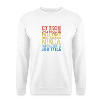 MRT Radiologe Röntgen Rad Tech Radiologie - Unisex Pullover - Weiß - Vorne - Alina (178cm) & Michal (187cm)