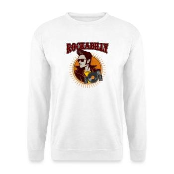Graphique de vinyle de musique rétro rockabilly - Sweat-shirt Unisexe - blanc - Devant