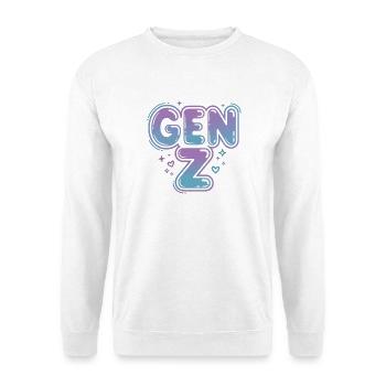 Gen Z Gradient Font Design - Unisex Sweatshirt - white - Front