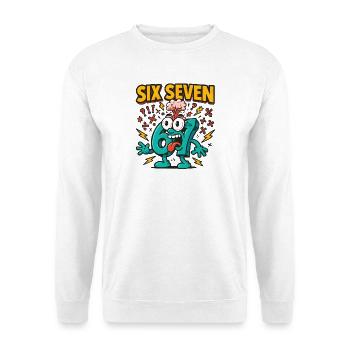 Six Seven 67 Italian Brainrot Nerd Humor Funny - Unisex Sweatshirt - white - Front
