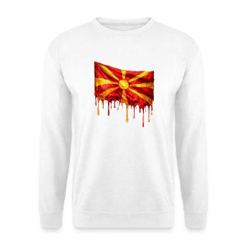 Macedonian Flag Drop - Unisex Sweatshirt - white - Front