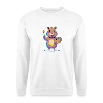  Lustiger Fisch Mit Roten Lippen Comic Fisch Humor - Unisex Pullover - Weiß - Vorne