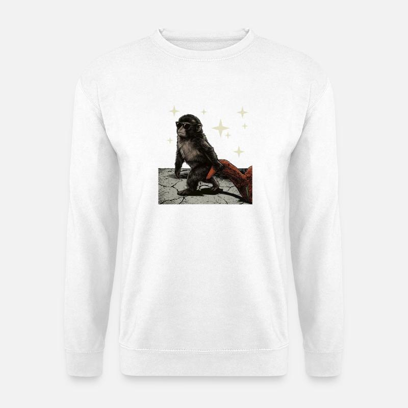 Baby Monkey Punch - Unisex Pullover - Weiß