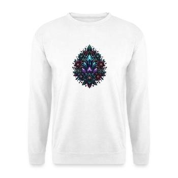 Cercle de Fleurs du Mandala de Cristal - Sweat-shirt Unisexe - blanc - Devant