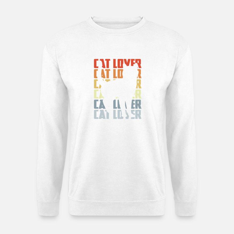 Cat Lover Vintage Look - Unisex Sweatshirt - white
