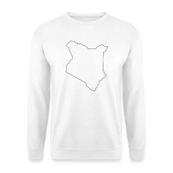 Kenya map outline - Unisex Sweatshirt - white - Front