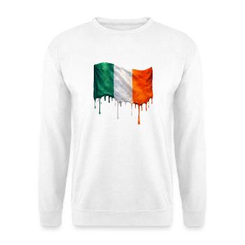 Irish flag colorful color - Unisex Sweatshirt - white - Front