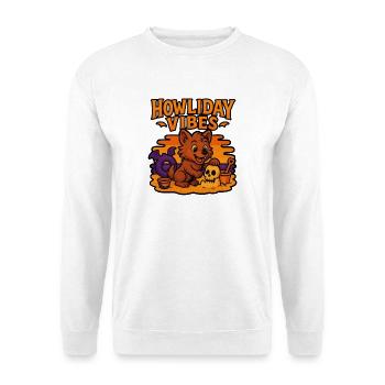 Howliday Vibes Cute Werewolf Summer Halloween - Unisex Sweatshirt - white - Front