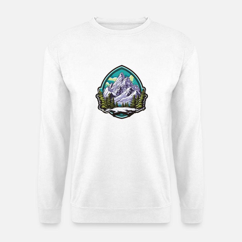 Berge Mountains - Unisex Pullover - Weiß