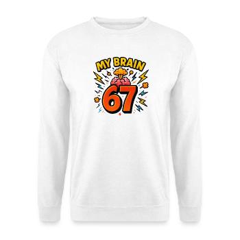 Six Seven Italian Brainrot Brain Humor Meme Funny - Unisex Sweatshirt - white - Front