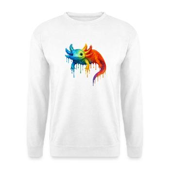 Axolotl in bright colors - Unisex Sweatshirt - white - Front