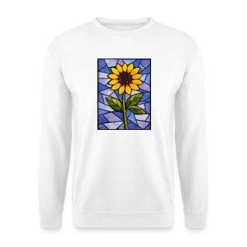 Graphismes de tournesols jaunes Fleurs de tournesol - Sweat-shirt Unisexe - blanc - Devant