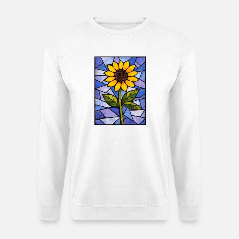 Gelbe Sonnenblumen Blumen Sonnenblumengrafiken - Unisex Pullover - Weiß