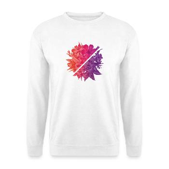 Flowers & Rainbow Diagonal - Unisex Sweatshirt - white - Front