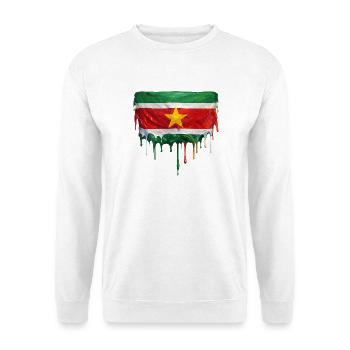 Art de la chute du drapeau du Suriname - Sweat-shirt Unisexe - blanc - Devant