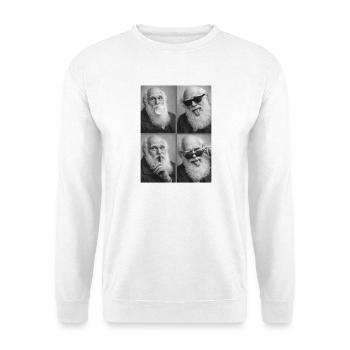 Charles Darwin photo strip - Unisex Sweatshirt - white - Front