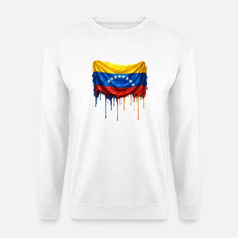Venezuela Drop Flag - Unisex Sweatshirt - white