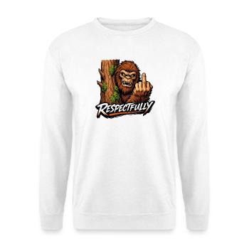 Bigfoot, Sasquatch, yéti, créatures cryptides, grand pied. - Sweat-shirt Unisexe - blanc - Devant