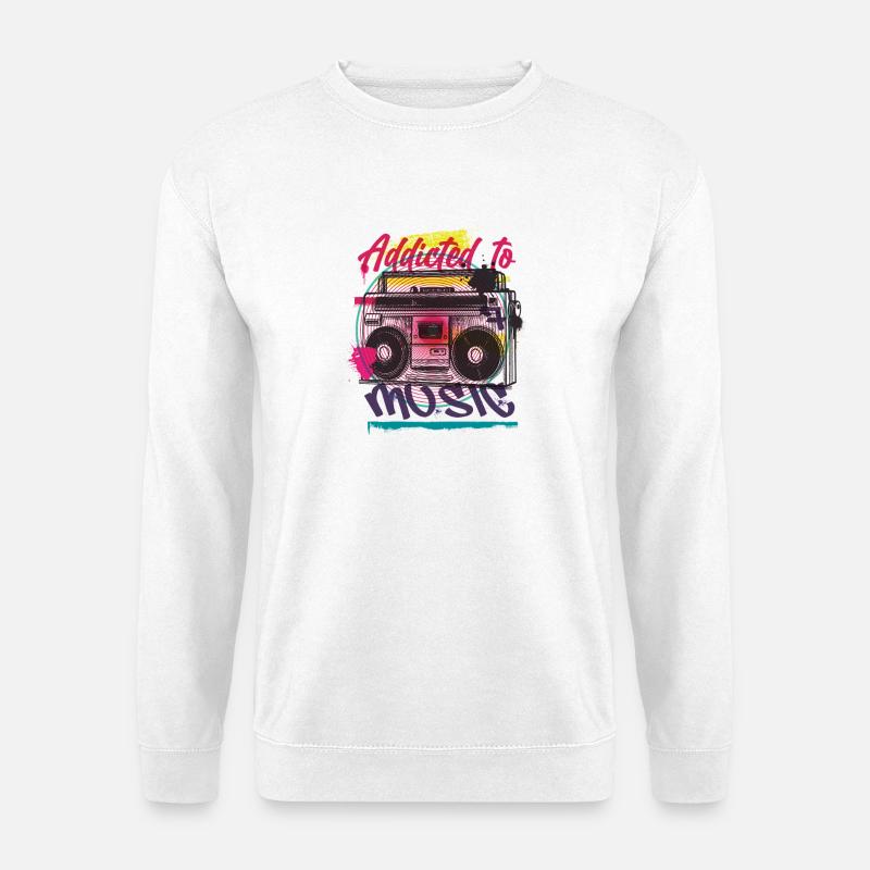 Graffiti Musik - Unisex Pullover - Weiß