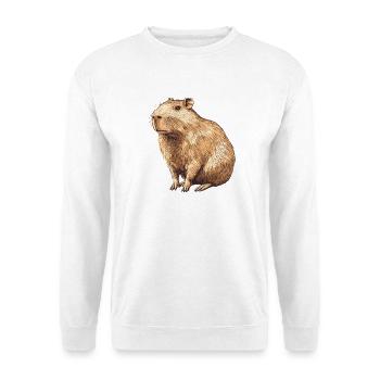 Capybara Portrait in Warm Brown - Unisex Sweatshirt - white - Front