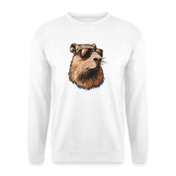 Capybara with sunglasses - Unisex Sweatshirt - white - Front